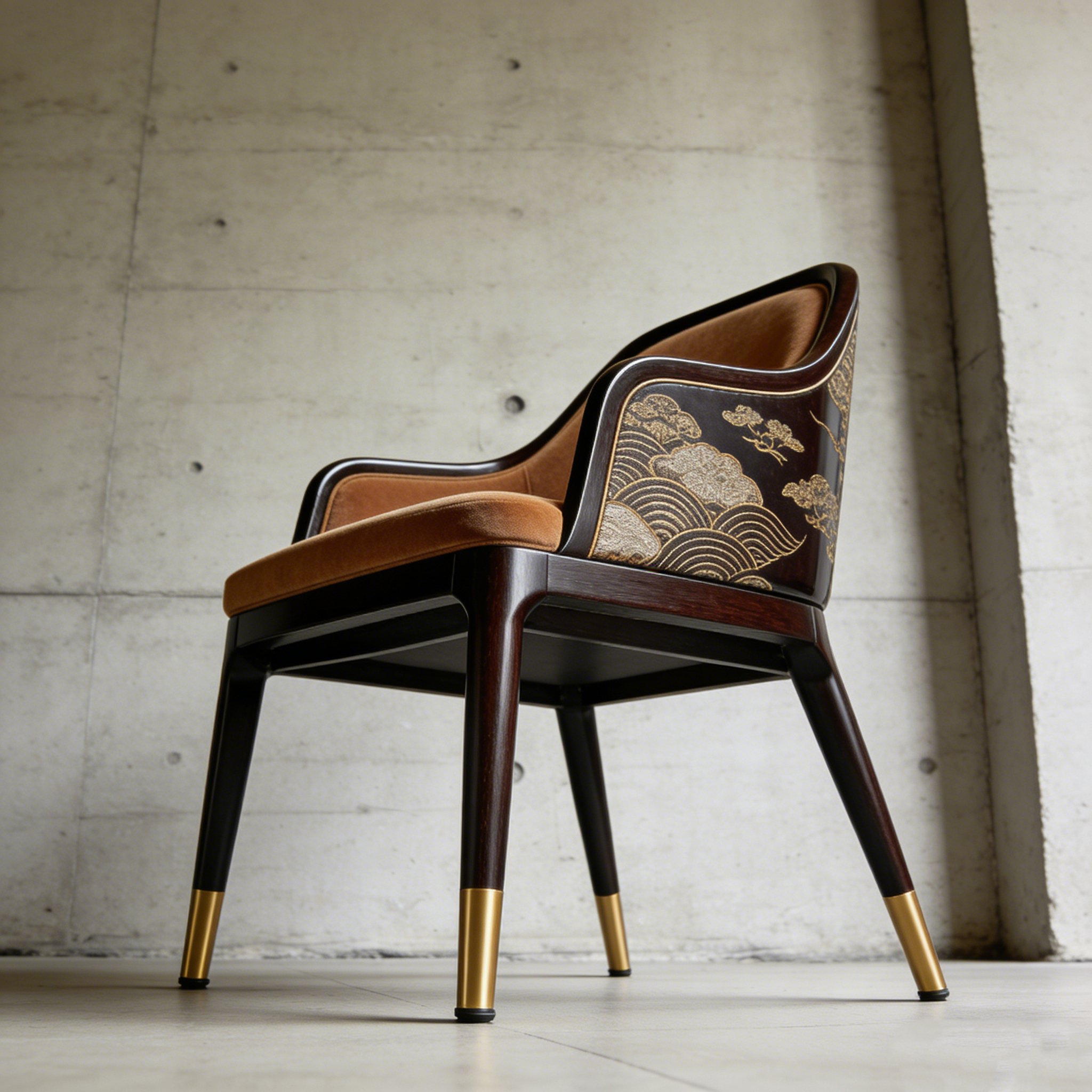 快適な座り心地のダイニングチェア側面写真