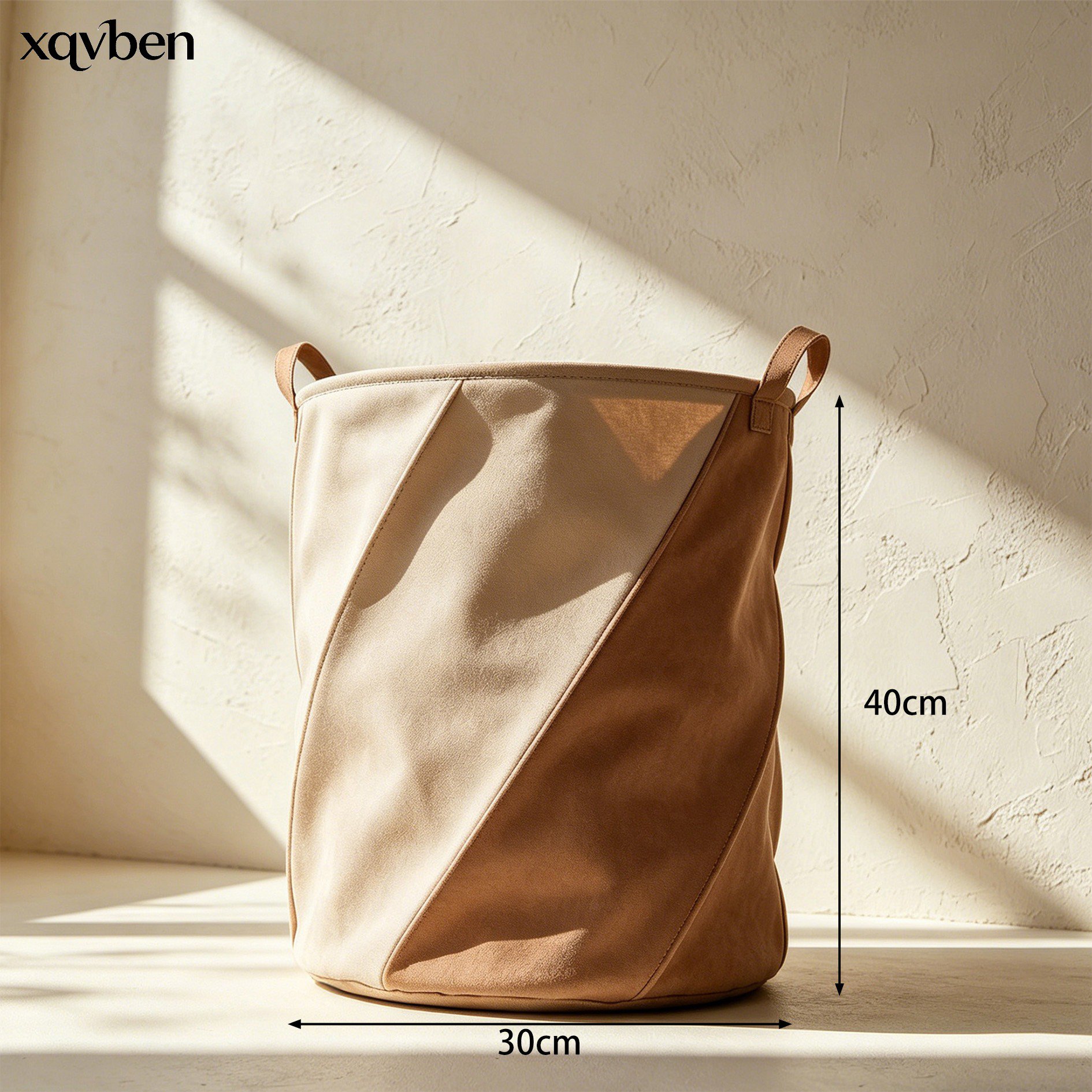 Durable fabric laundry hampers in neutral colors
