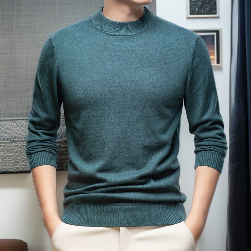 남자 반폴라 긴팔 니트 기모 이너 니트 남자 니트 긴팔 기모 반폴라 니트