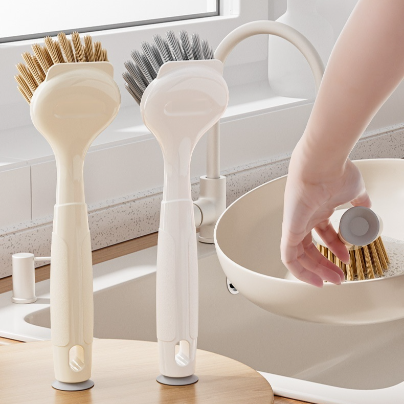 多功能吸盤長柄鍋刷