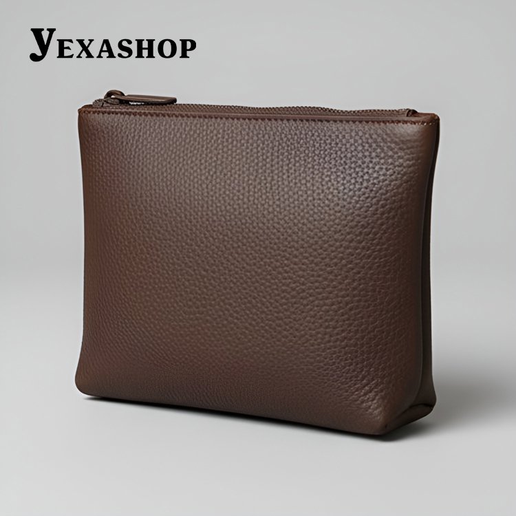 갈색 가죽 보관 가방