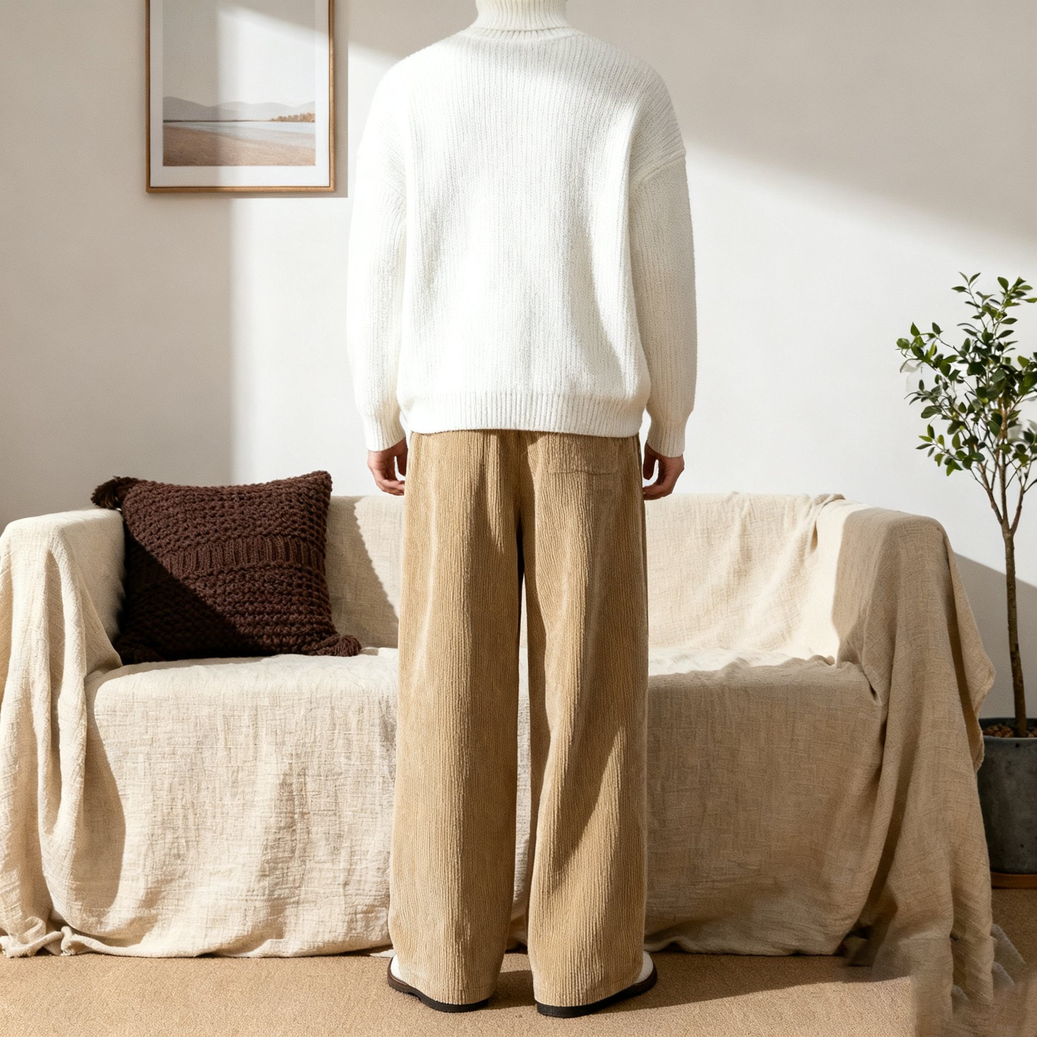  リラックスフィット男性用ズボン 