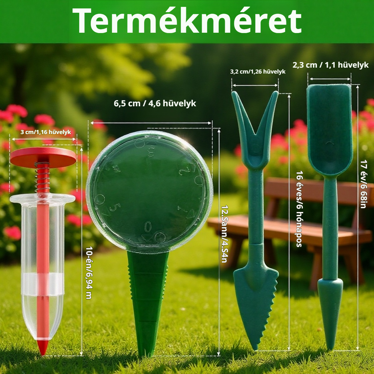 6 darabos mini vetőeszköz készlet, kézi magvető kertészeti szerszámok