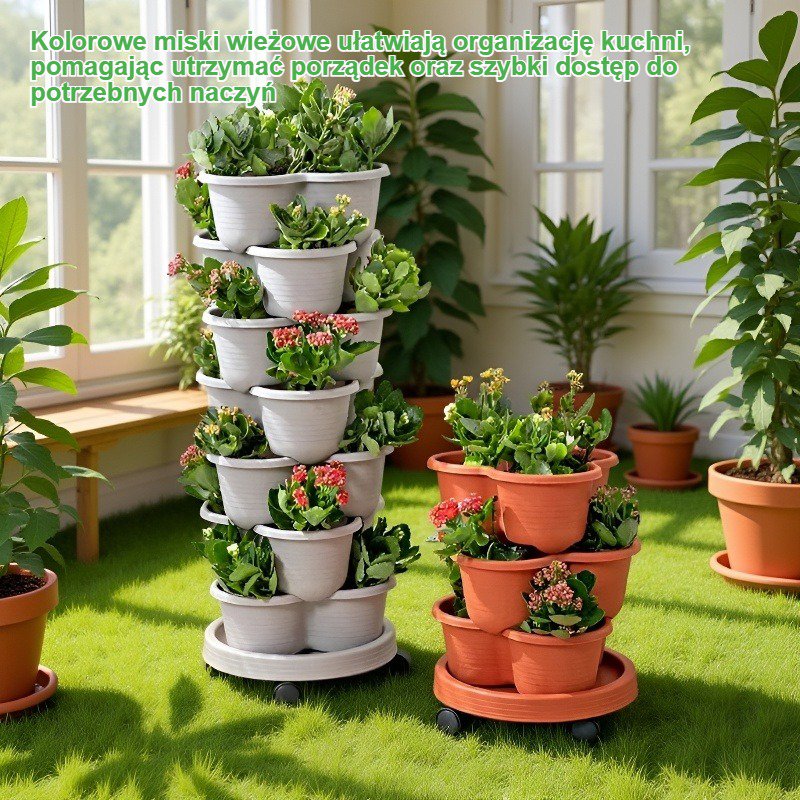 Plastikowe miski wieżowe do układania w stosy