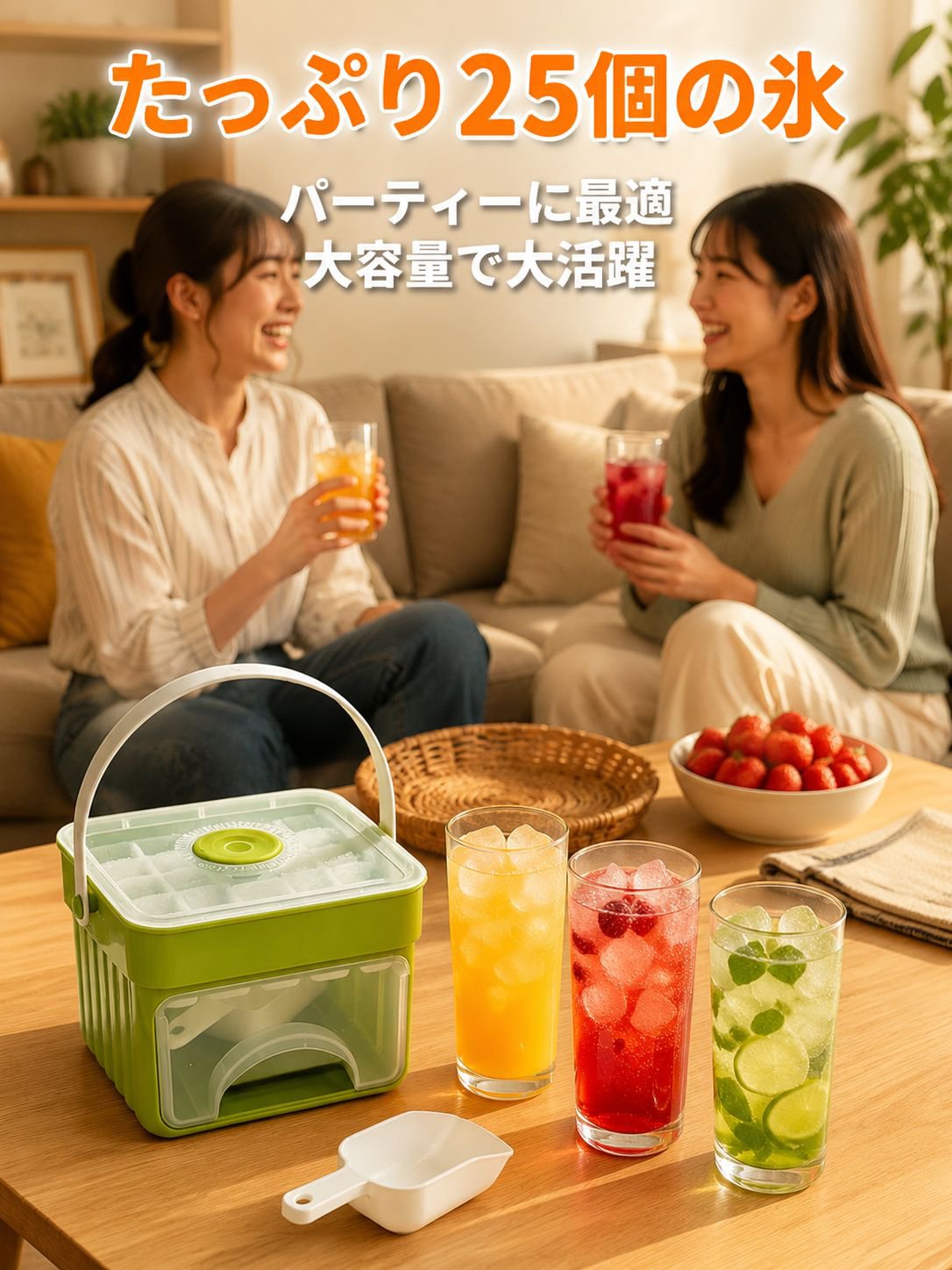 便利な大容量アイスキューブ型