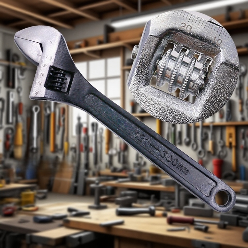 Large opening wrench fixing plumbing