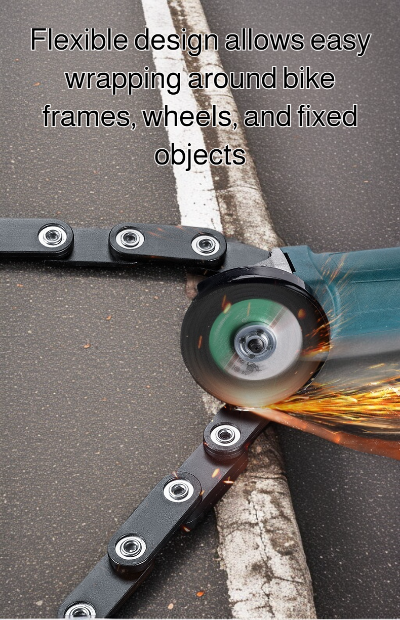 Compact folding bike lock in closed position