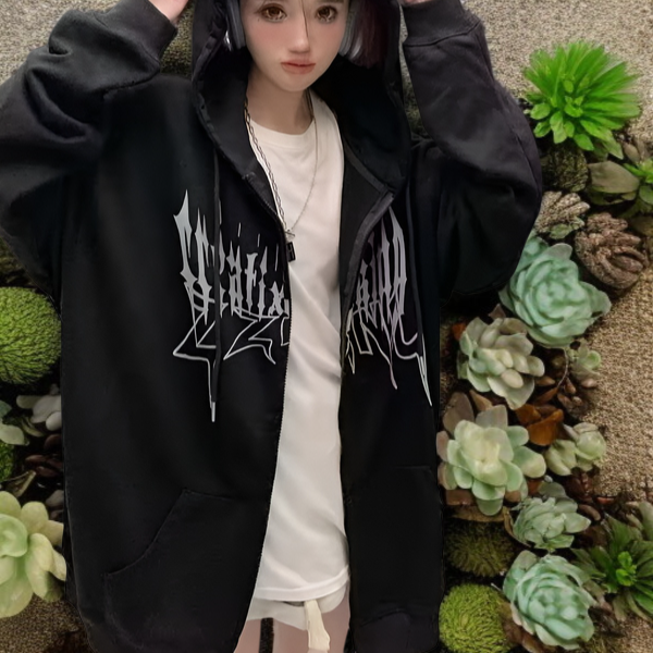 メンズフード付きスウェットシャツ春と秋ゆったりトレンドブランドスウェットシャツレタープリント万能ジャケット2024プラスベルベットスウェットシャツ