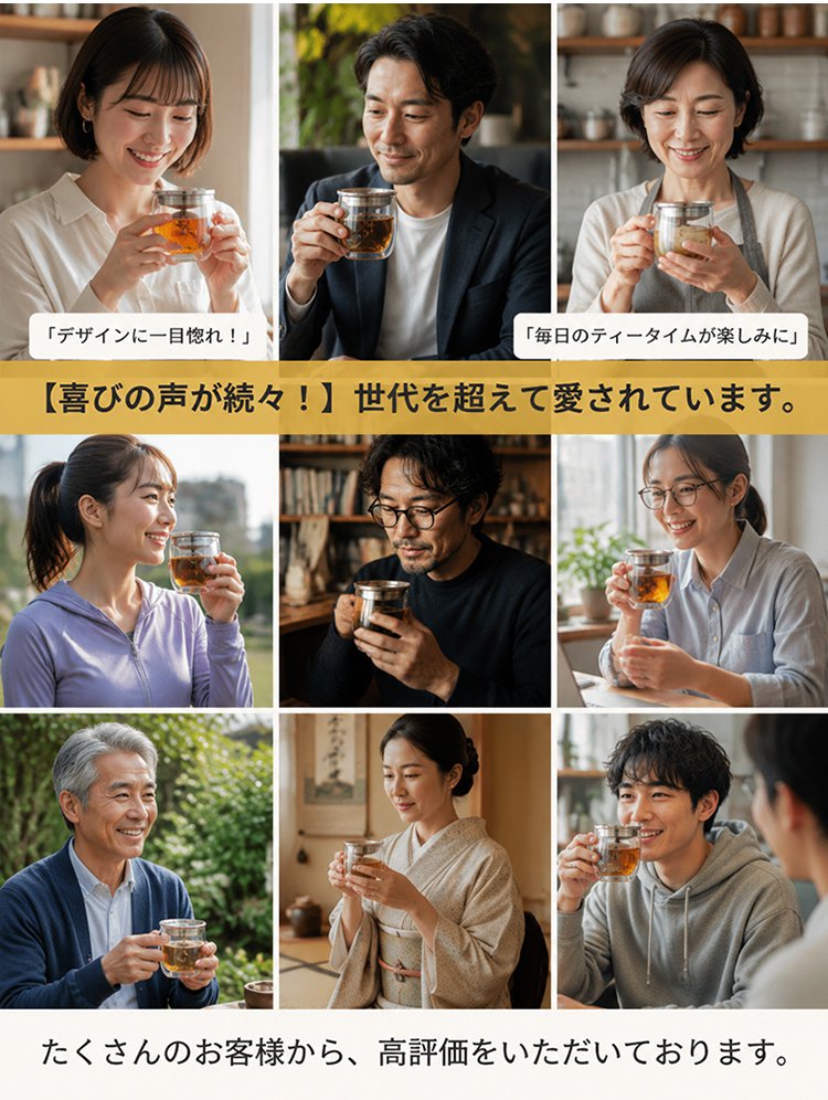 【職人仕上げ】ダブルウォール茶こし付きティーボトル - detail 3