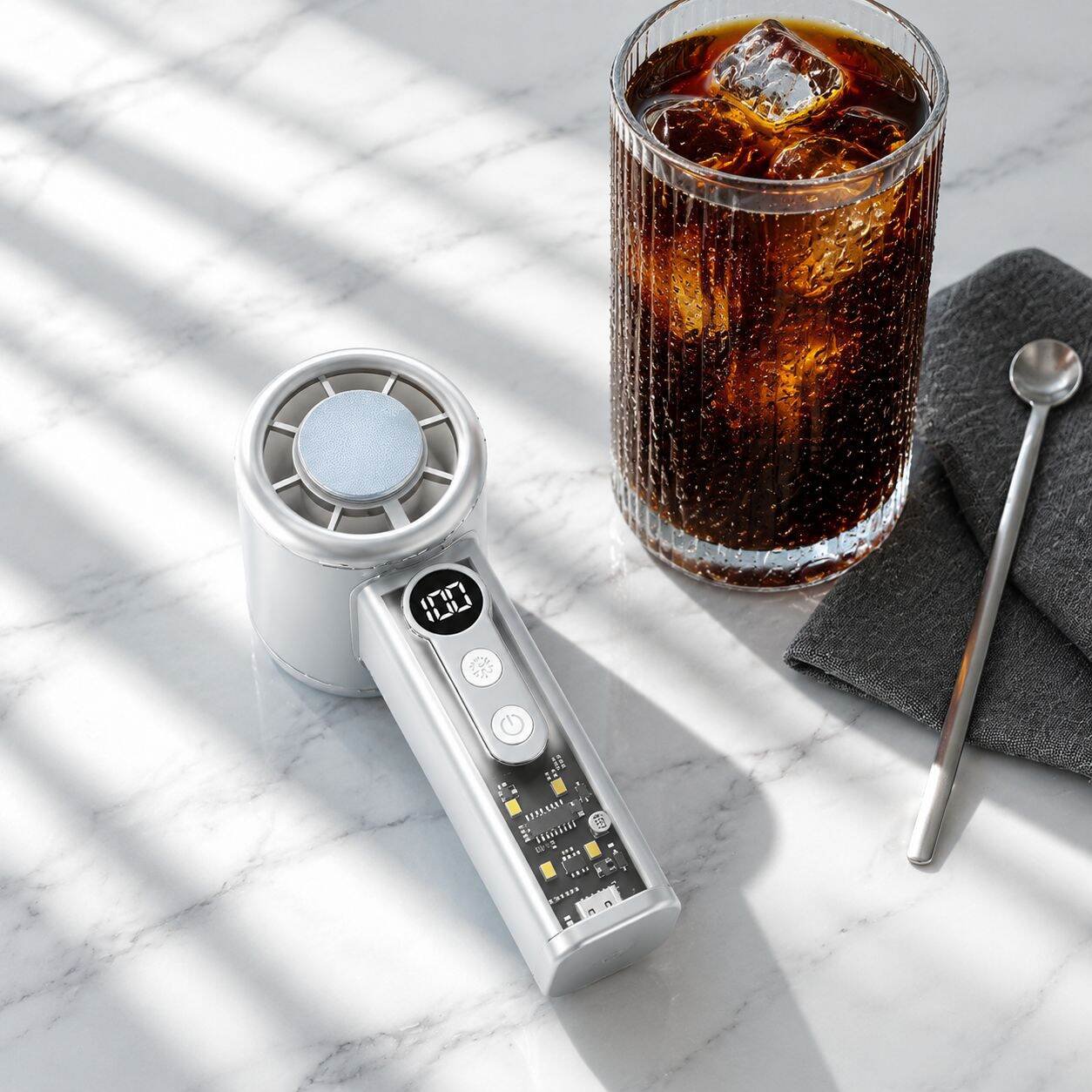 Digital Display Portable Mini Turbo High-Speed Fan