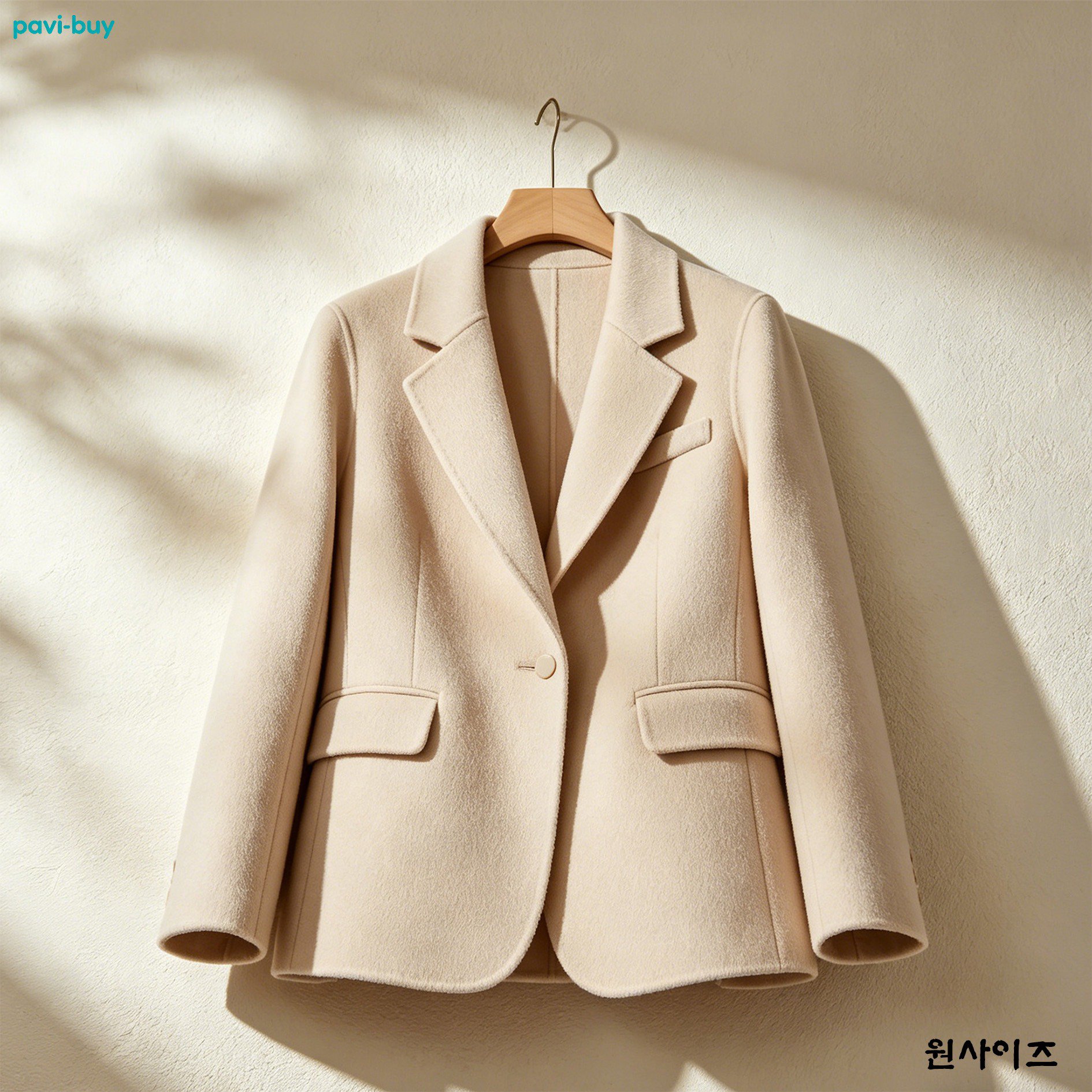 여성용 넉넉한 코트의 앞면 디자인