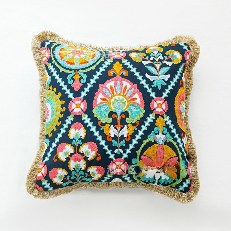 波西米亞風刺繡腰枕套