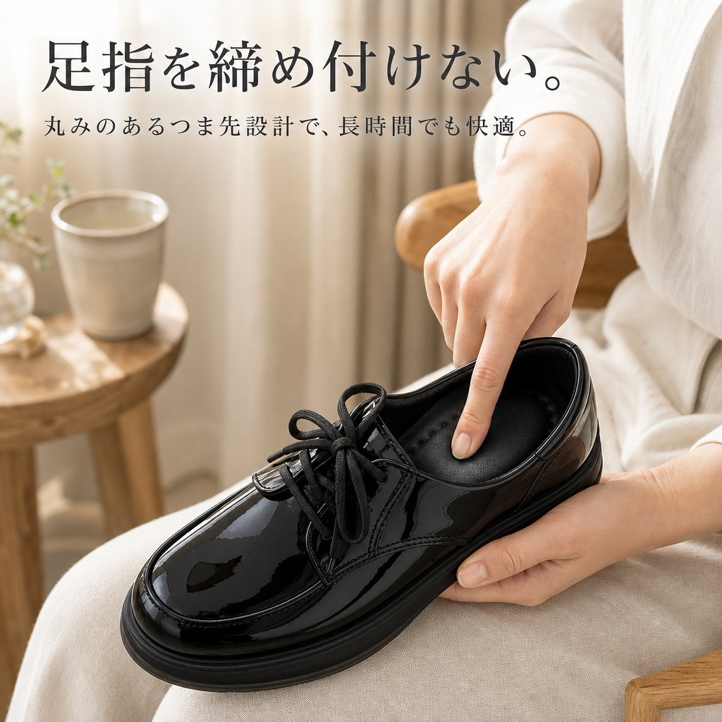 春秋新作 女性用厚底ソフトローファー