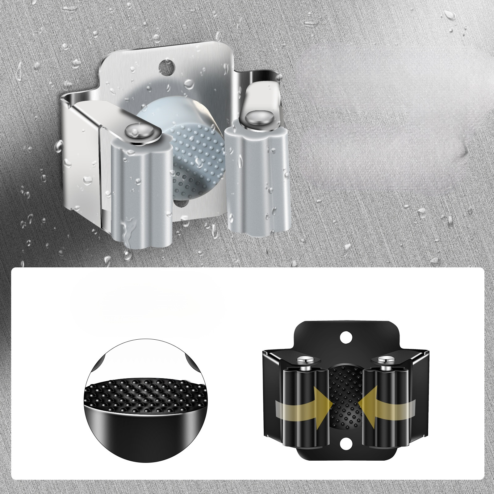 Edelstahl selbstklebender Mopphalter ohne Bohren