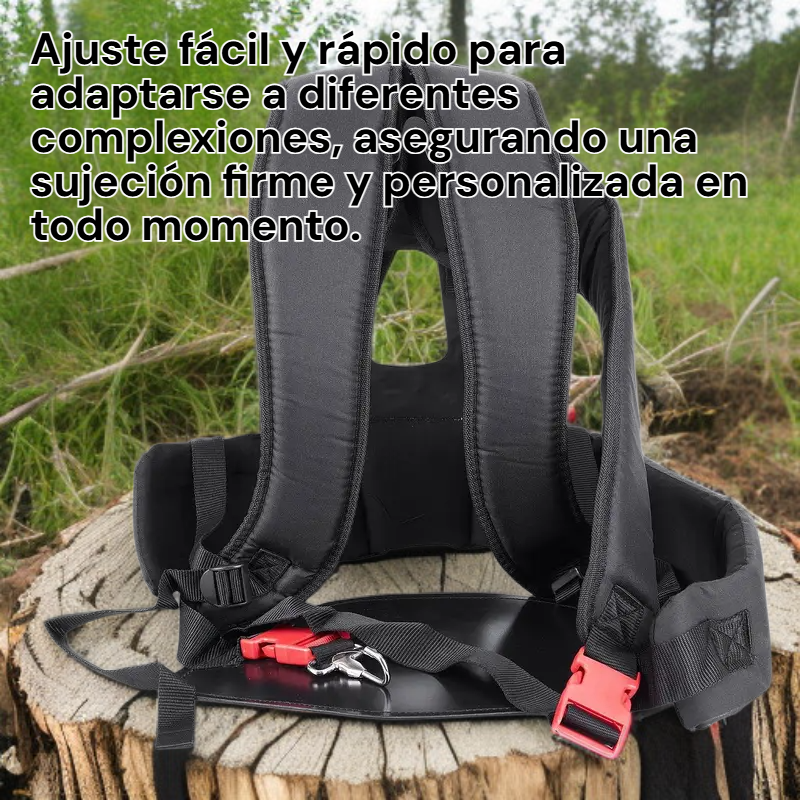 Arnés de doble hombro cómodo con panel protector para cortadora de césped