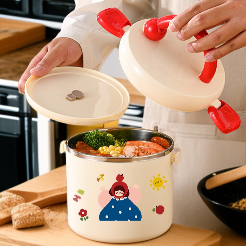 큐티 베이비 도시락 휴대용 보온도시락 직장인 런치 스텐도시락