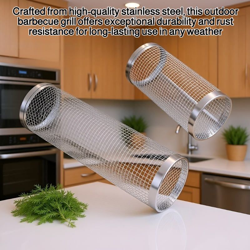 Outdoor stainless steel barbecue grill