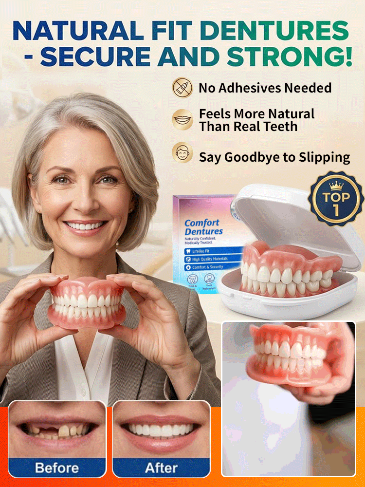 【Medical Grade Dentures】No adhesive needed, buy 1 get 1 free! Crazy deal