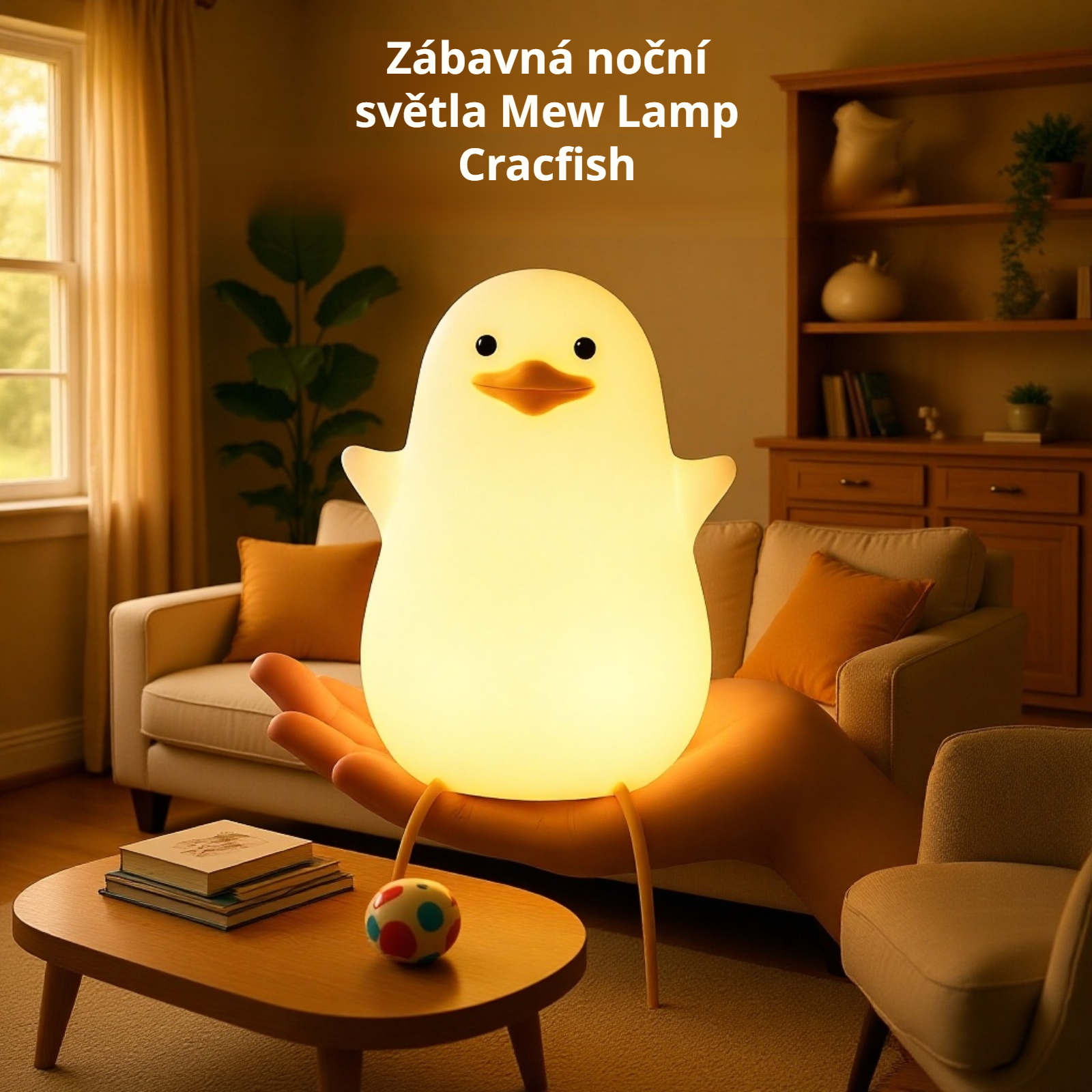 Silikonová pat lampička k posteli ve tvaru kachňátka