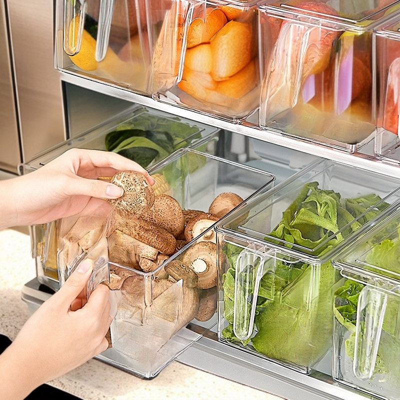 Transparente lebensmittelechte Aufbewahrungsboxen