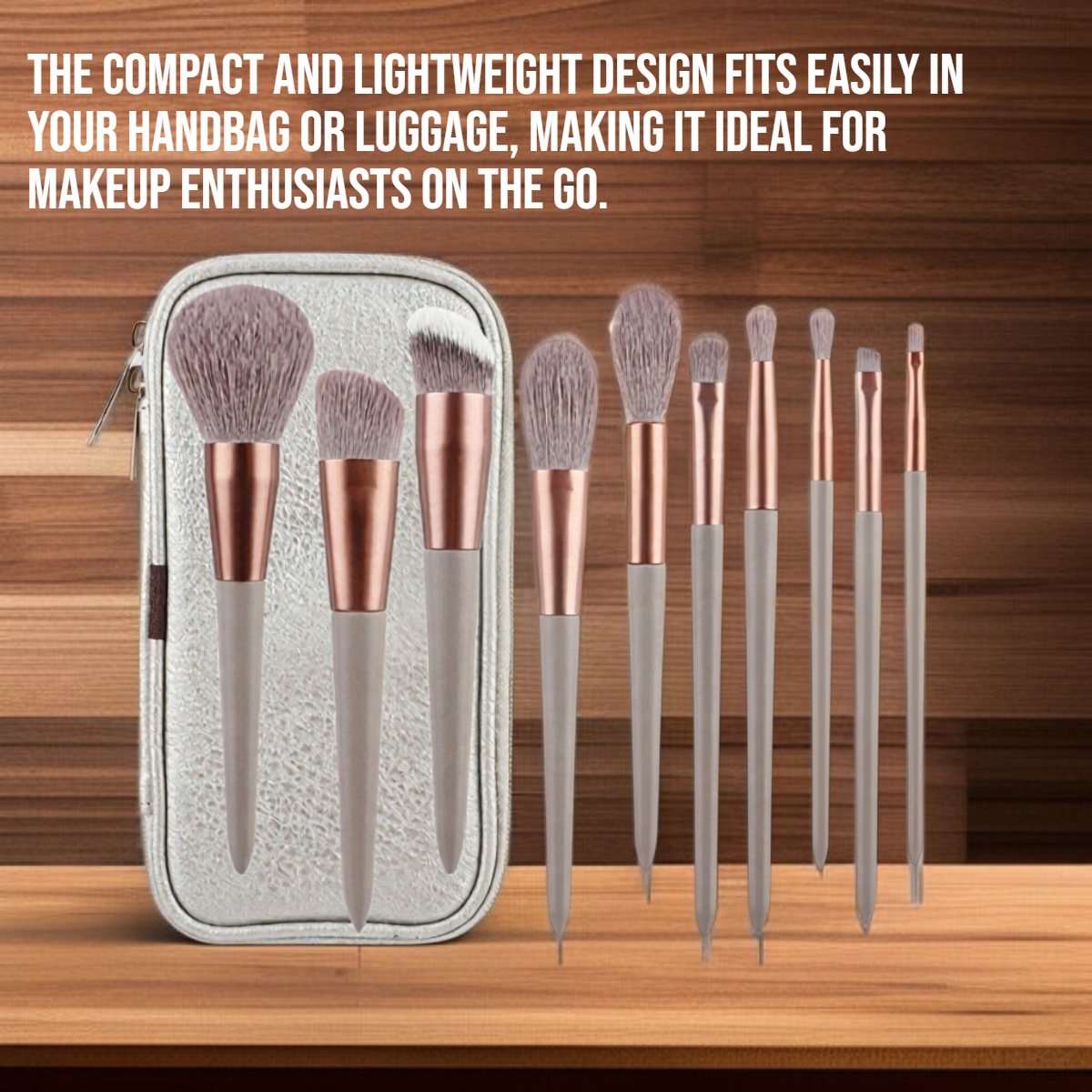 13 makeup brush set with strap storage bag