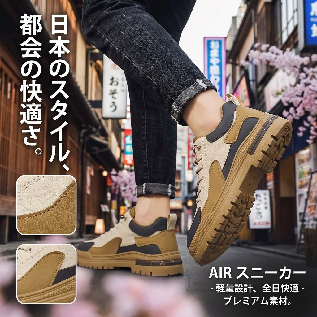 滑り止め・耐久性・通気性抜群のメンズスポーツシューズ