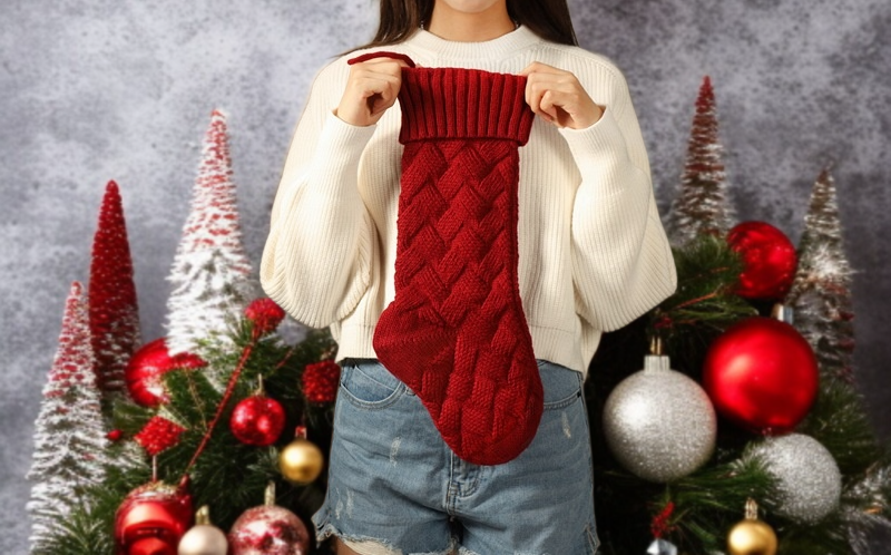 다양한 색상의 크리스마스 장식 양말