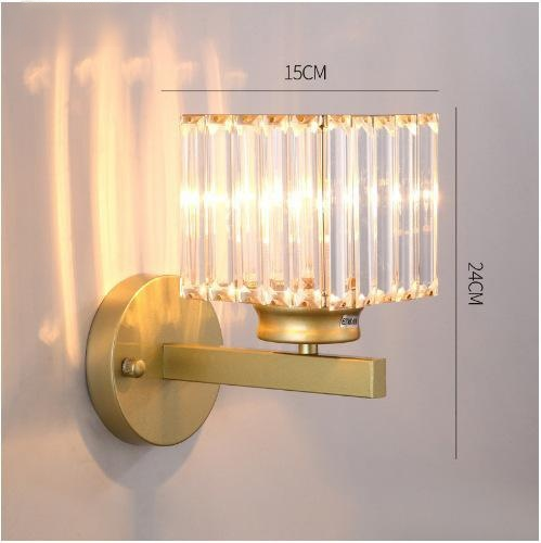 Modern American Crystal Simple Living Room Bedroom Corridor TV Wall Luxury Wall Lamp