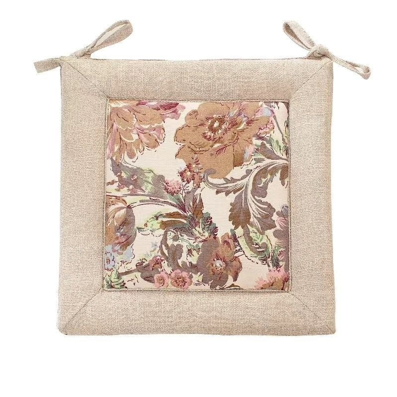 Detachable Washable Simple Linen Chair Cushion, Thickened and Breathable Seat Pad