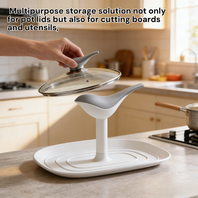 Tabletop Pot Lid Holder with Cute Bird Design