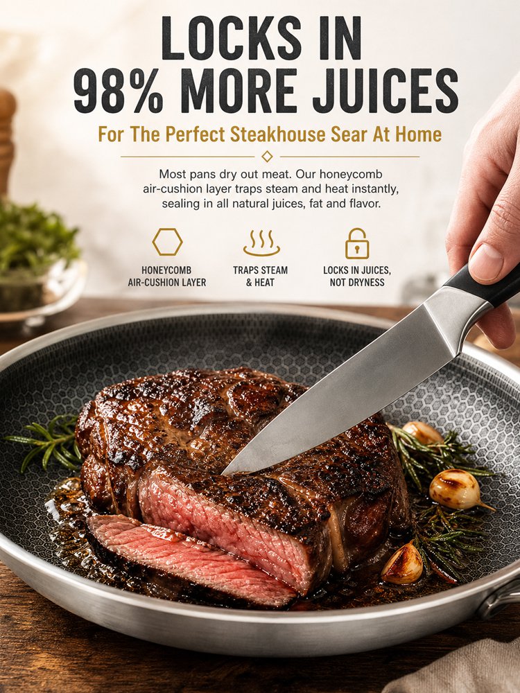 Household steak frying pan
