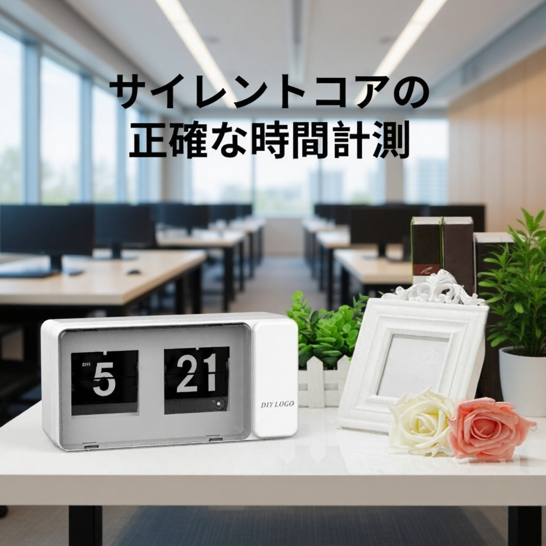  モダンなベッドサイドフリップクロック