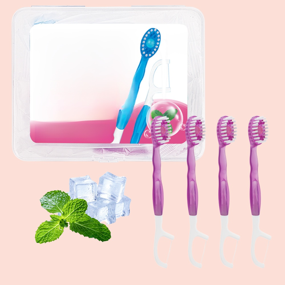 Travel Portable Mini Bead Toothbrush Set (10pcs) – No Rinse, Multi-use