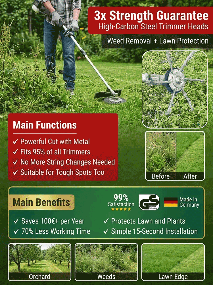 Lawn mower trimmer set
