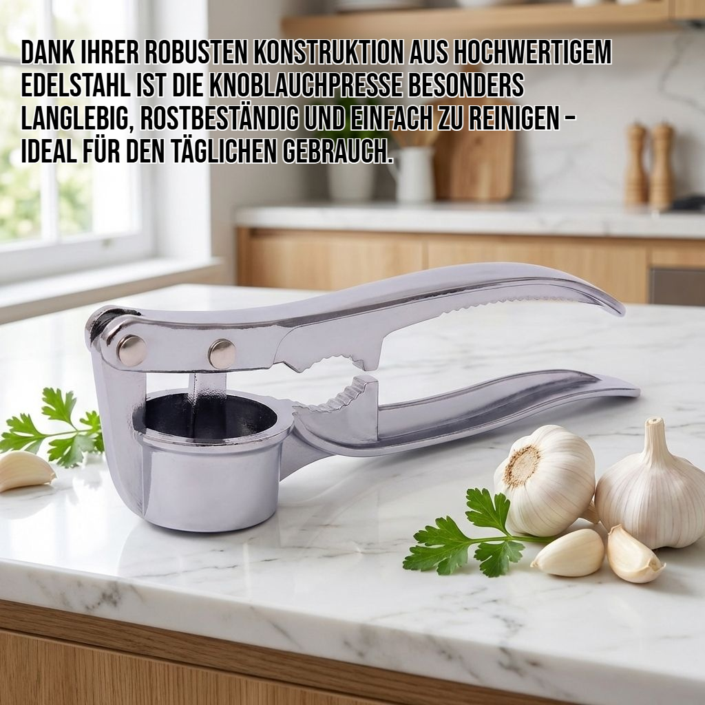 Multifunktionale manuelle Knoblauchpresse aus Edelstahl