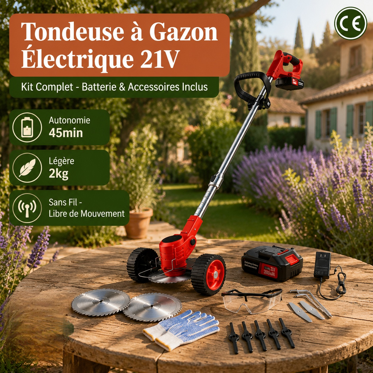 High power lawn mower lithium battery long endurance agricultural weeder portable electric lawn mowe