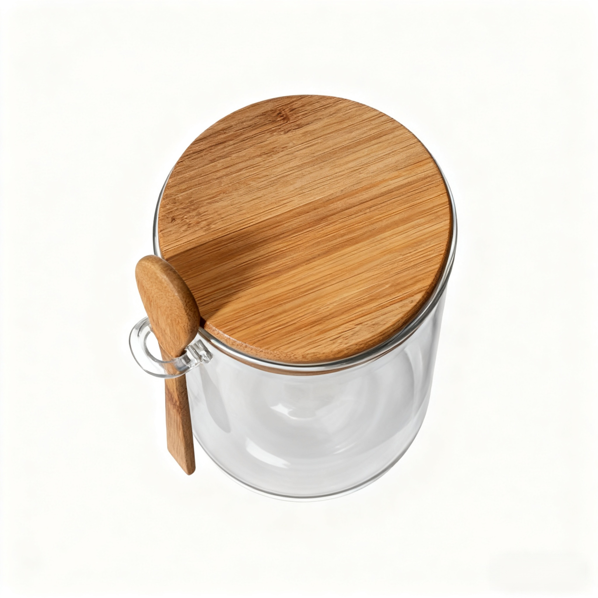 유리 밀폐 용기 뚜껑 닫은 모습