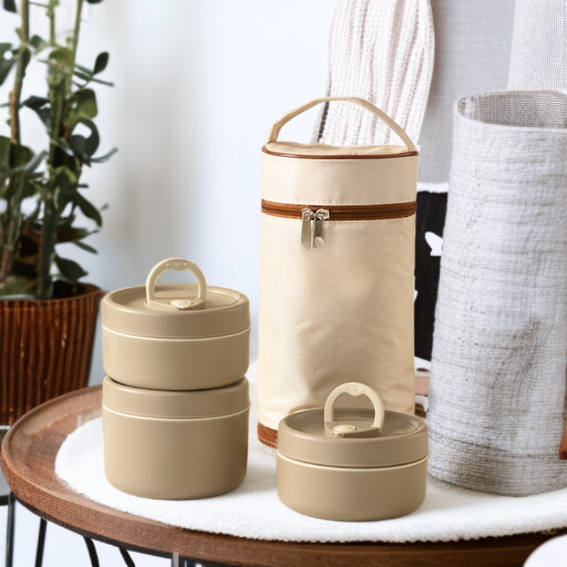  Caja de almuerzo aislada de estilo japonés para oficina, con tapa y tazón de sopa portátil