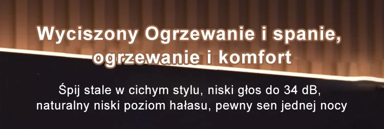 Cicha praca bezświetlnej nagrzewnicy powietrza