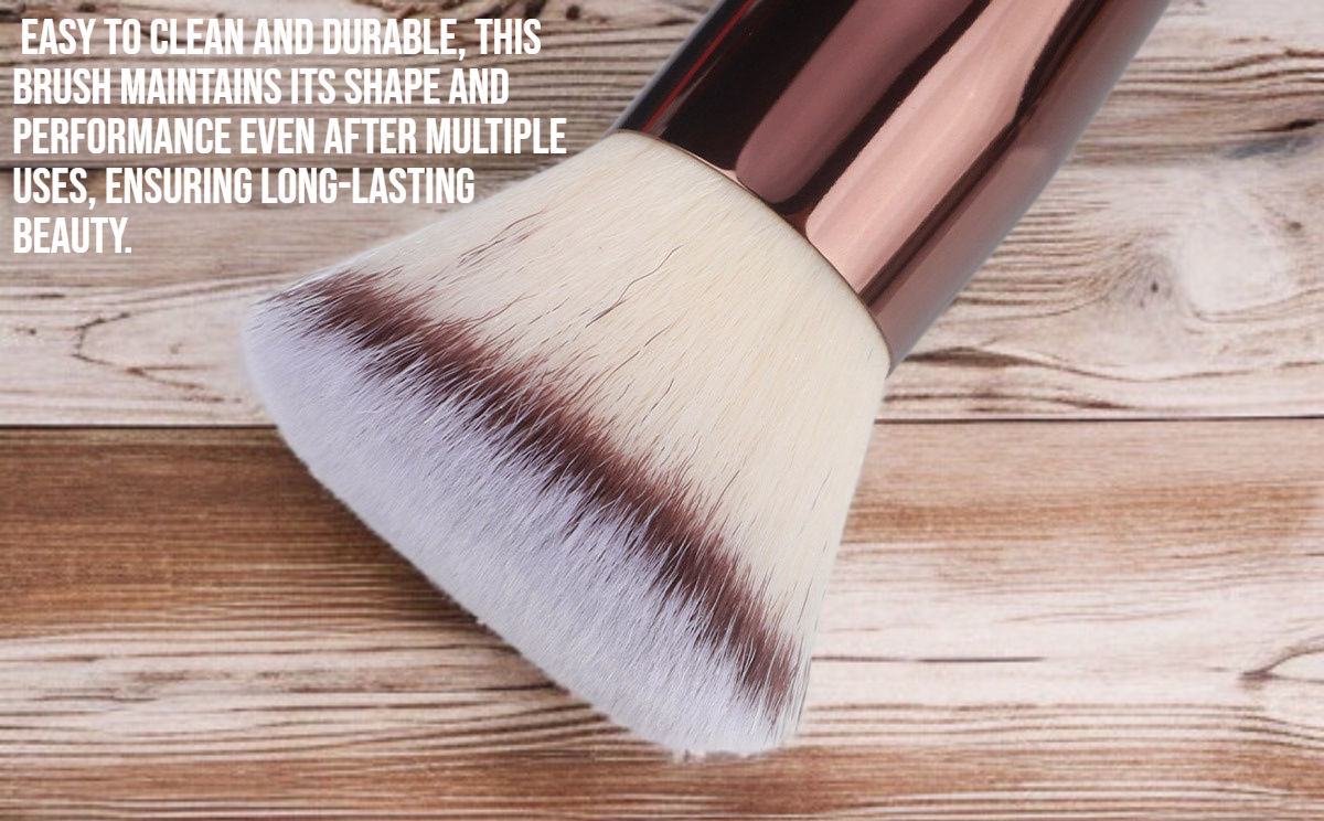 Professional makeup brush with two functional heads