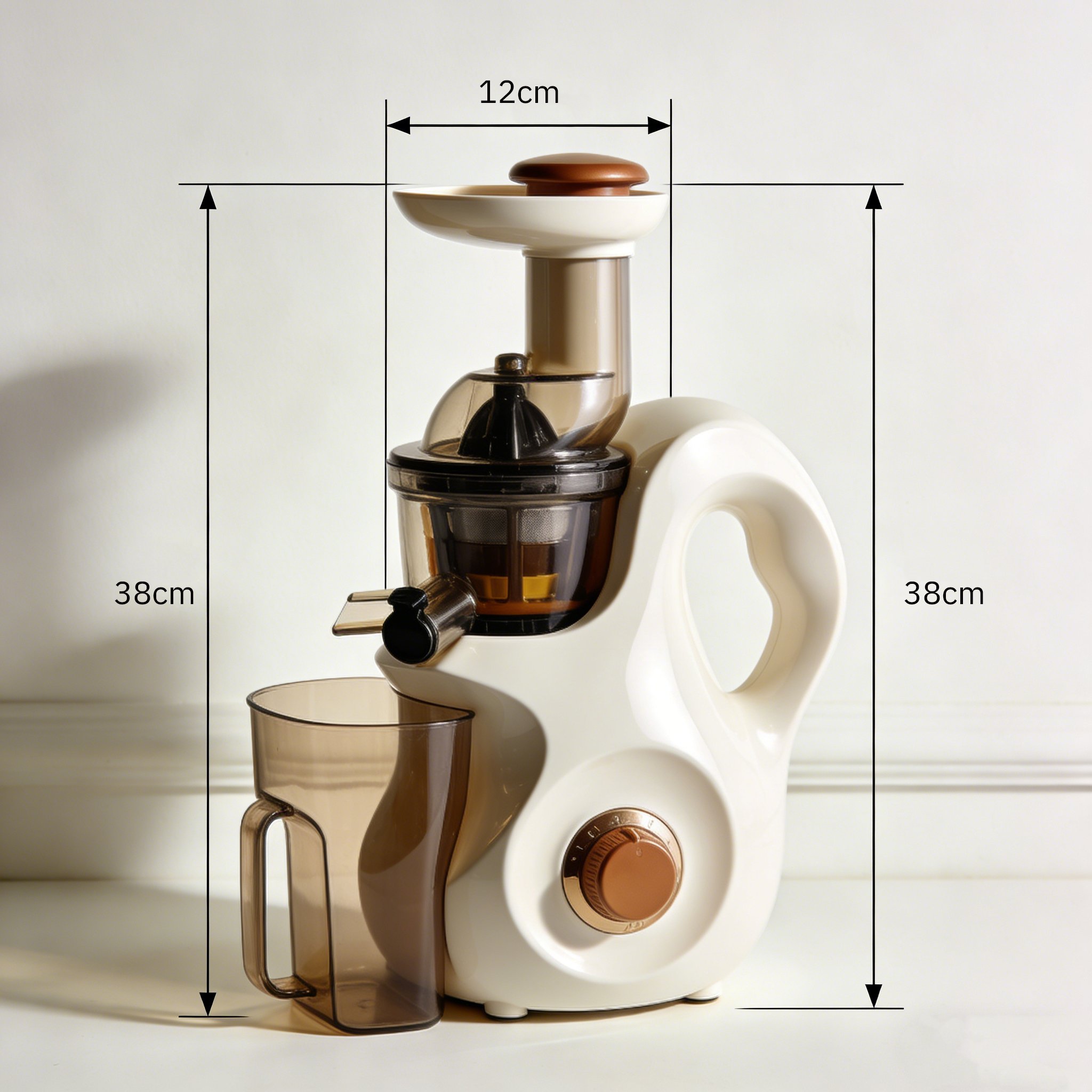 家庭用電動ジューサー本体の正面写真