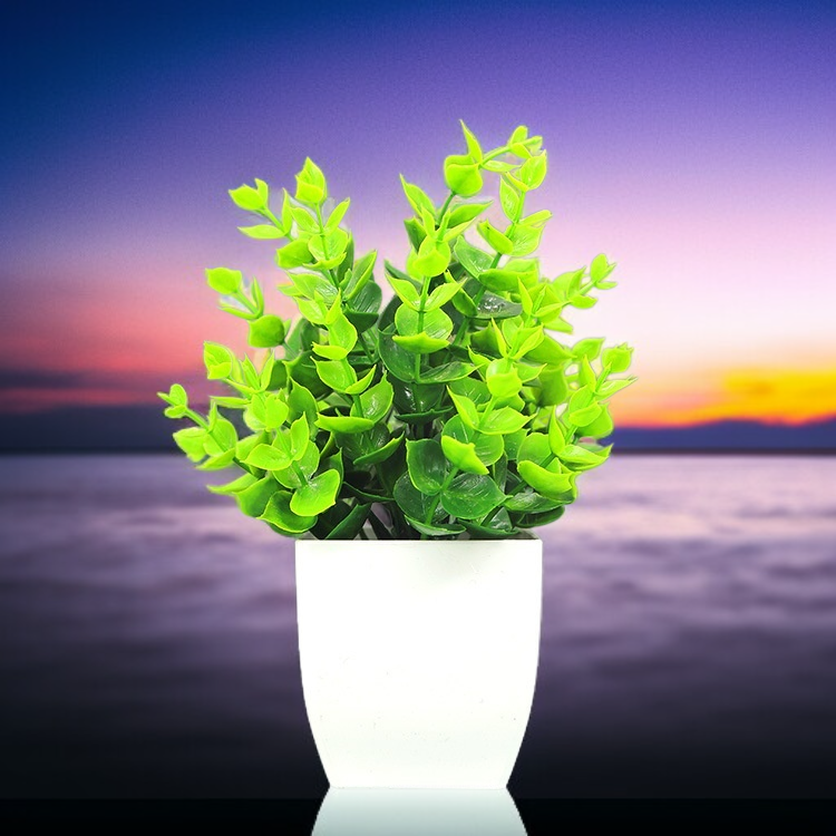 フェイクユーカリグリーン植木鉢付き