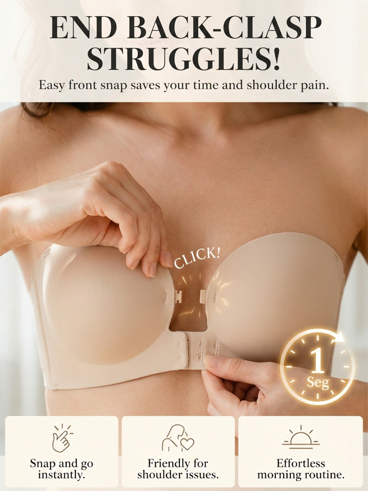 [Seamless, Sensitive-Free, All Scenarios] Breathable Ice Silk Front Closure Push-Up Seamless Bra
