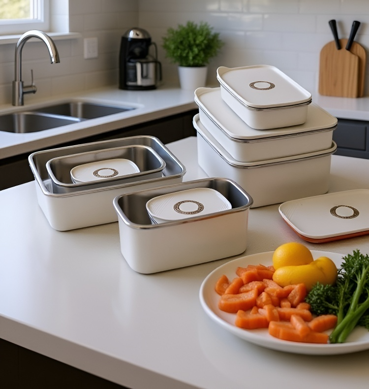 304 스테인리스 소재의 안전한 식품 보관 용기