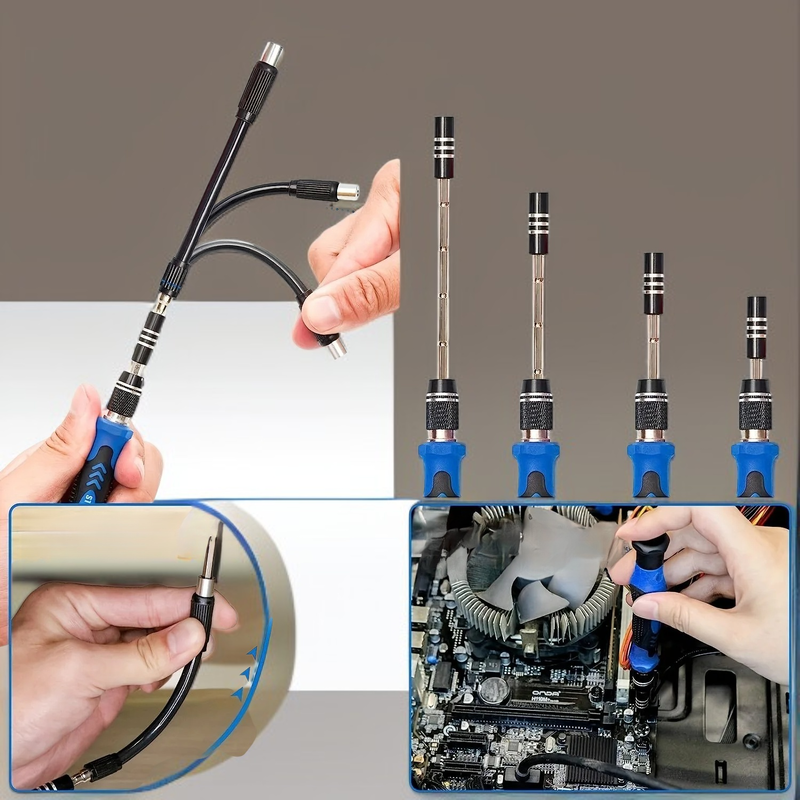 Electronic Repair Toolkit with 120 Precision Magnetic Bits for Mobile Devices and Gaming Consoles