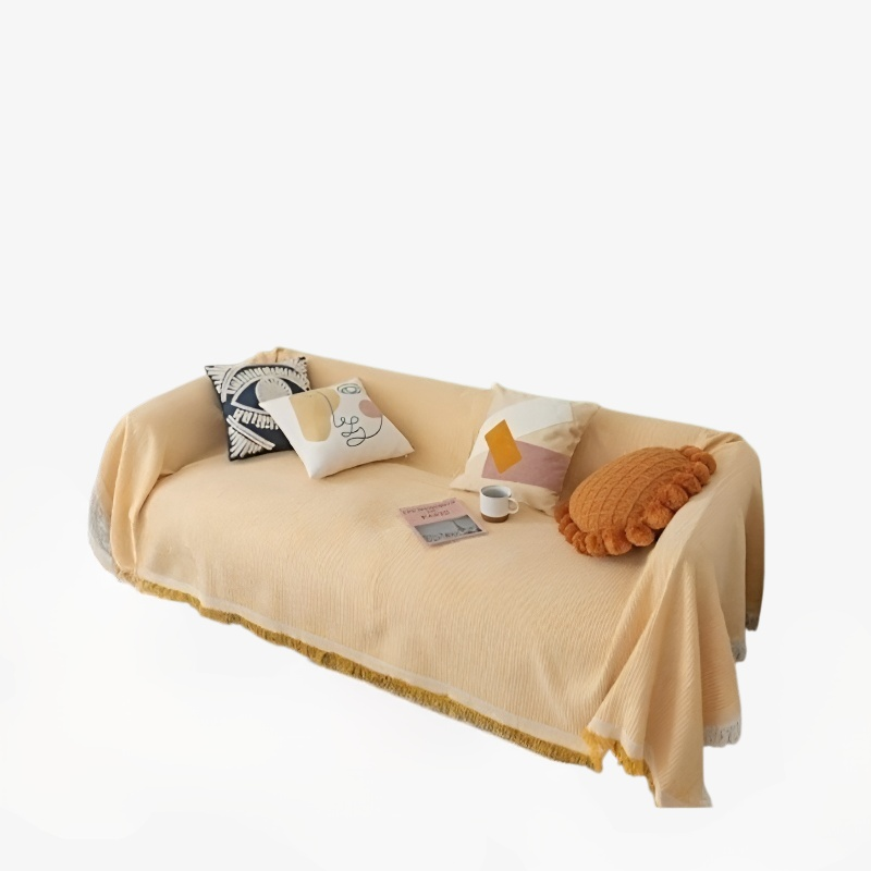 부드럽고 편안한 면사 소파 담요