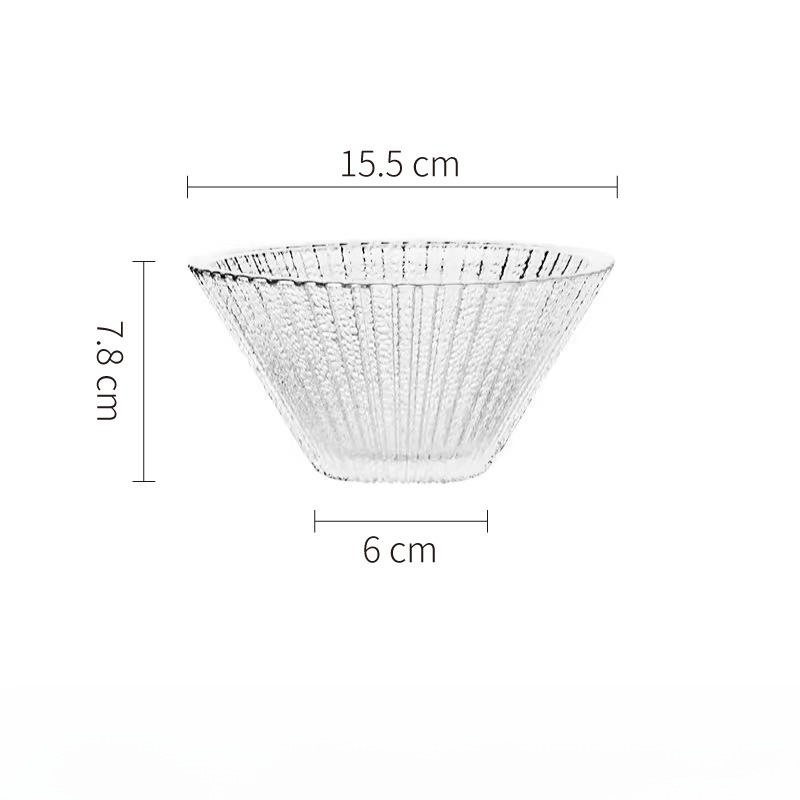 Heat-resistant Transparent Glass Bowl