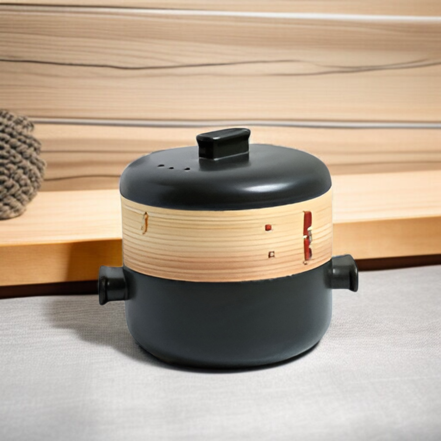 家庭用耐熱蒸籠土鍋の全体画像