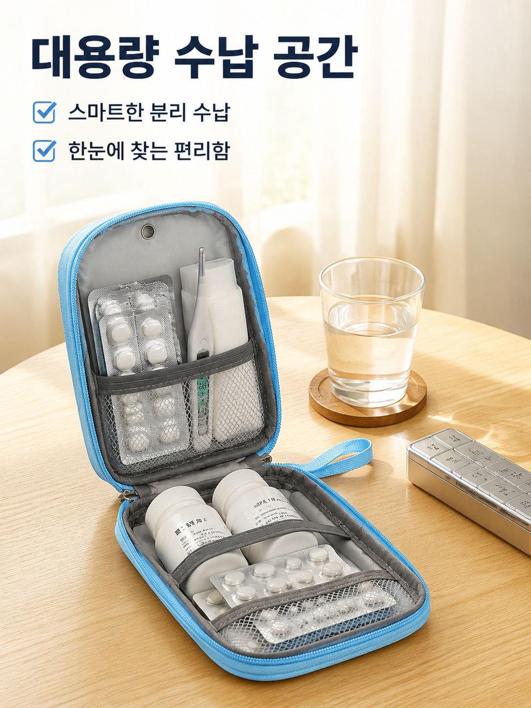 가정용 여행용 대용량 휴대용 약품 보관 가방