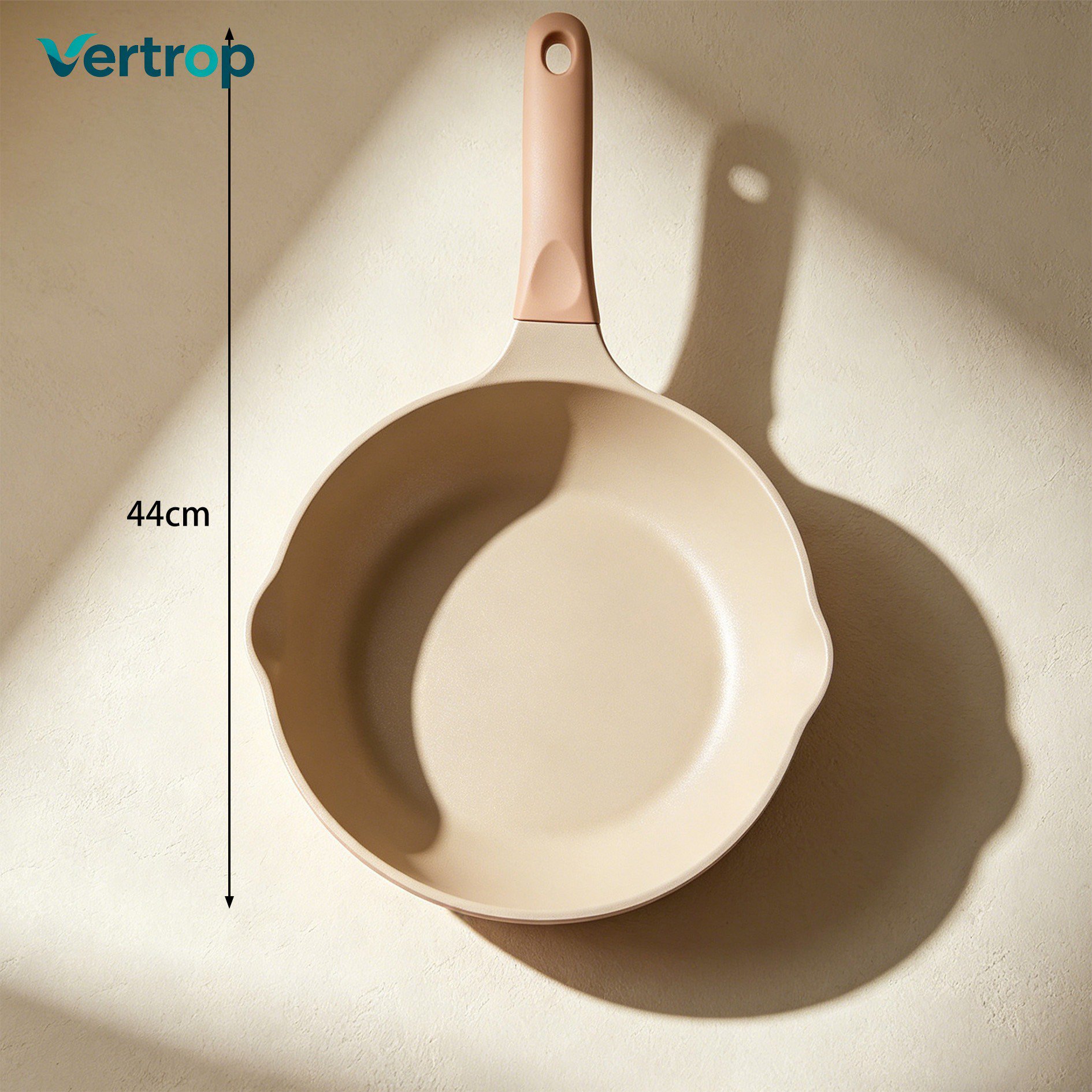 Non-stick frying pan cooking eggs without oil